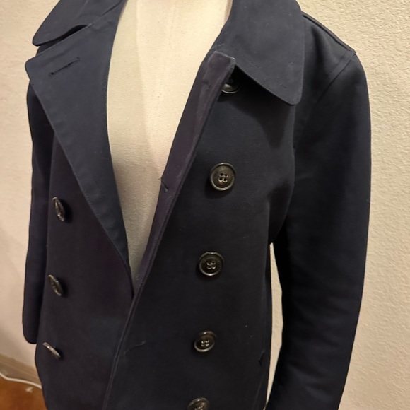 Burberry Other - Burberry Blue Double Breasted Peacoat with Wide Lapel